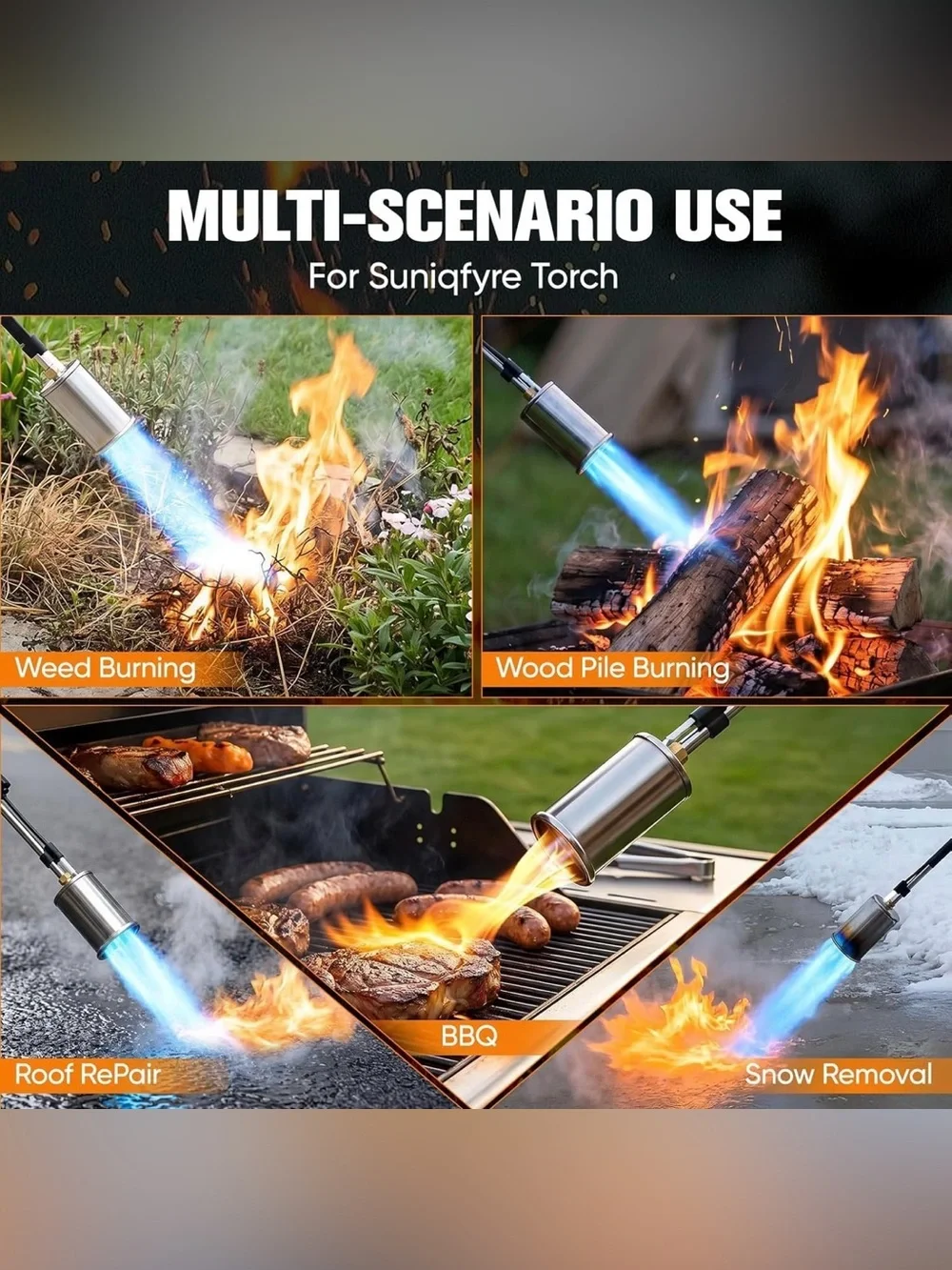Propane Torch Weed Burner, CSA Certified Adjustable Flame Weed Detachable Handle